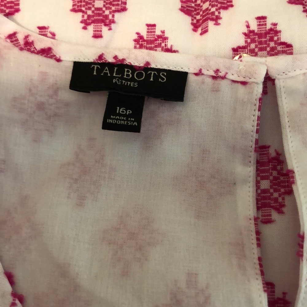 Talbots NWOT blouse size 16P. Ptp 21” - Picture 6 of 8